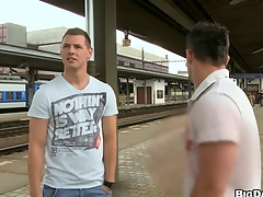 Stunning guys fucking each other in hoax railway station, enjoy